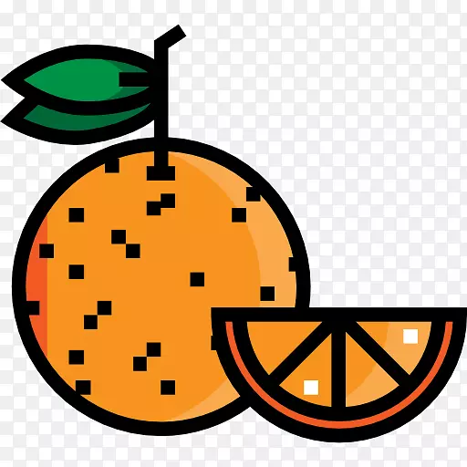 陈皮橘子图标-，橙色
