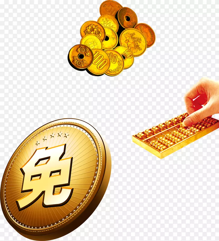Abacus黄金橙色-黄金经典算盘金币