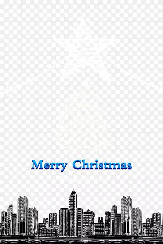 圣诞城市剪影-圣诞城市剪影背景