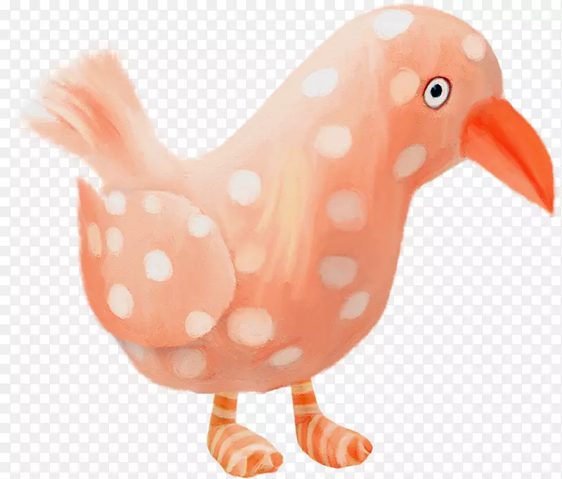 鸡生日图标-橙色小鸡