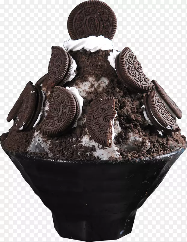 巧克力冰淇淋圣代巧克力蛋糕奥利奥-奥利奥雪冰