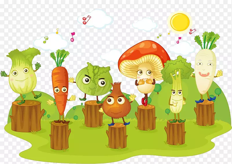 卡通画图-站村蔬菜