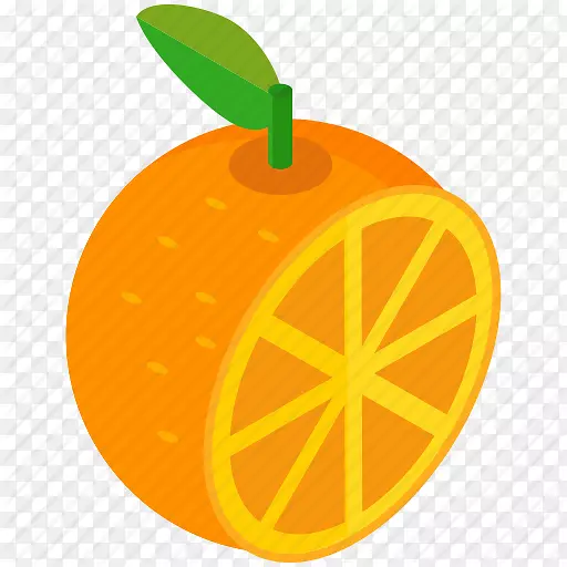 脐橙柑桔xd 7果实图标-橙色卡通