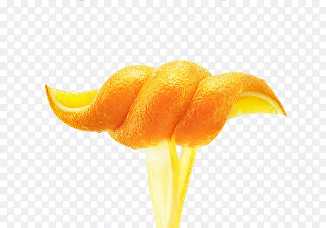 橙汁奶昔鸡尾酒-黄色橙皮