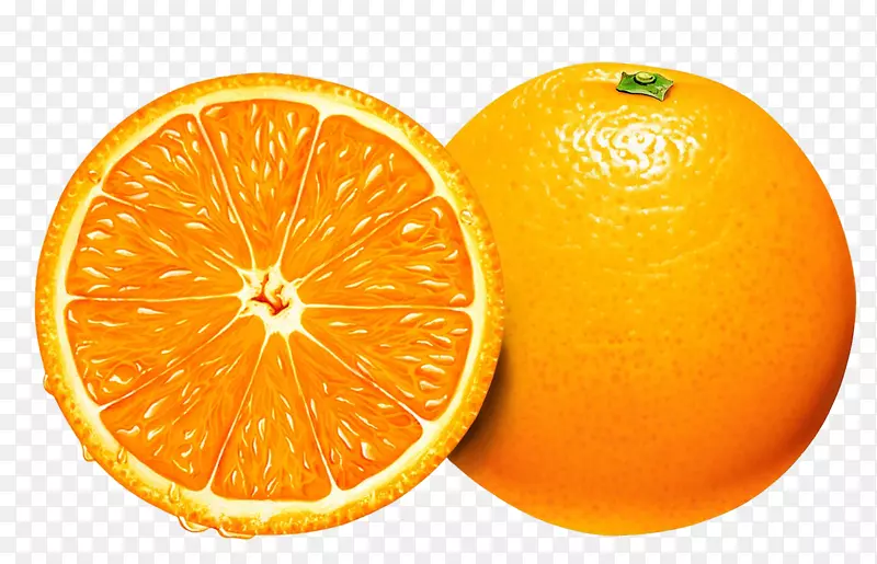 橙汁剪贴画-橙子