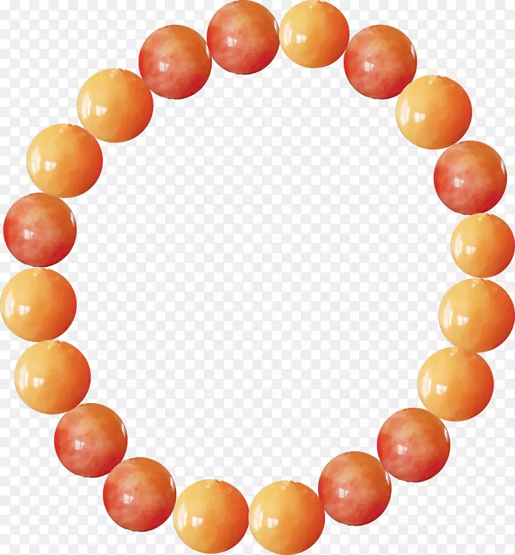 免费剪贴画珠子-橙色珠子
