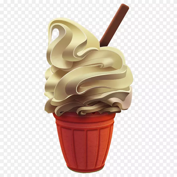 巧克力冰淇淋咖啡圣代卡通冰淇淋杯