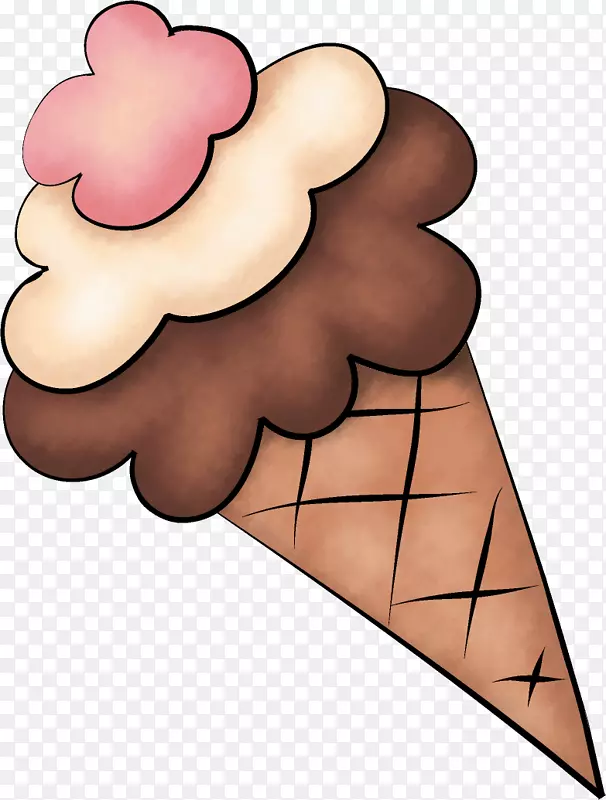 冰淇淋圣代剪贴画手绘冰淇淋