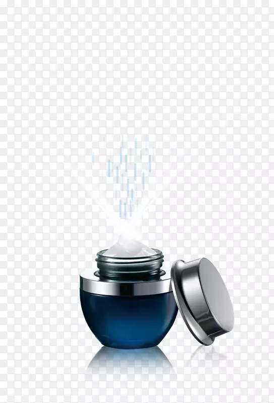 化妆品广告海报-蓝色瓶化妆品