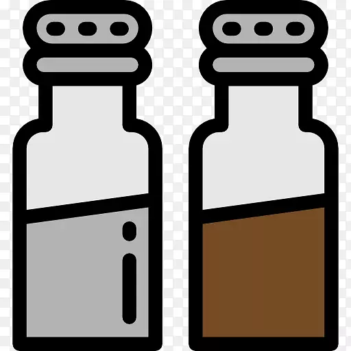 华夫饼香料瓶盐图标-两瓶香料