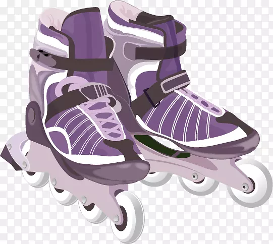 滑板鞋夹艺术.紫色冰鞋