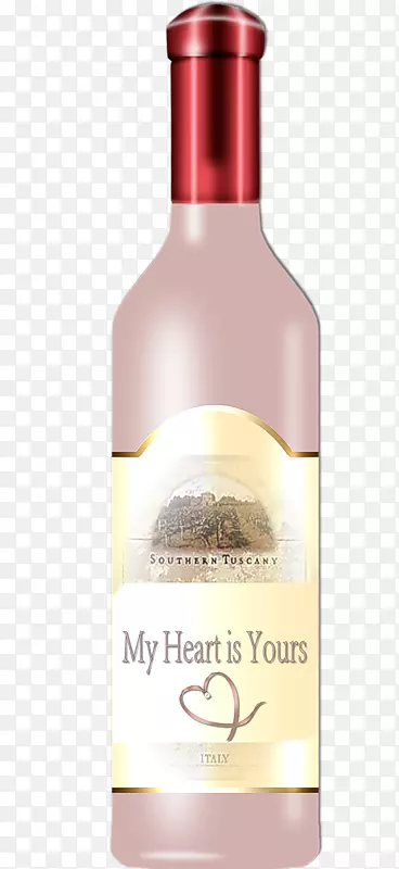 红葡萄酒瓶-粉红色酒瓶