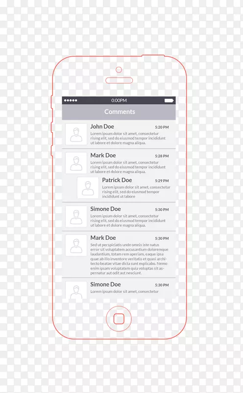 品牌短信文档字体-手机信息模板用户界面