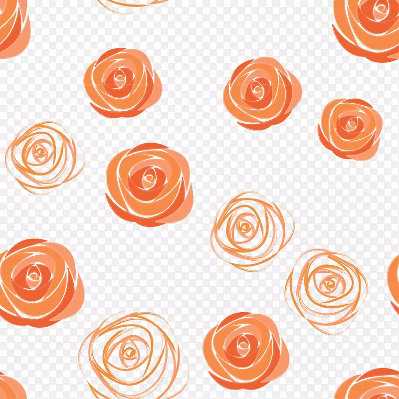 玫瑰画图案-橙色单花漂浮材料