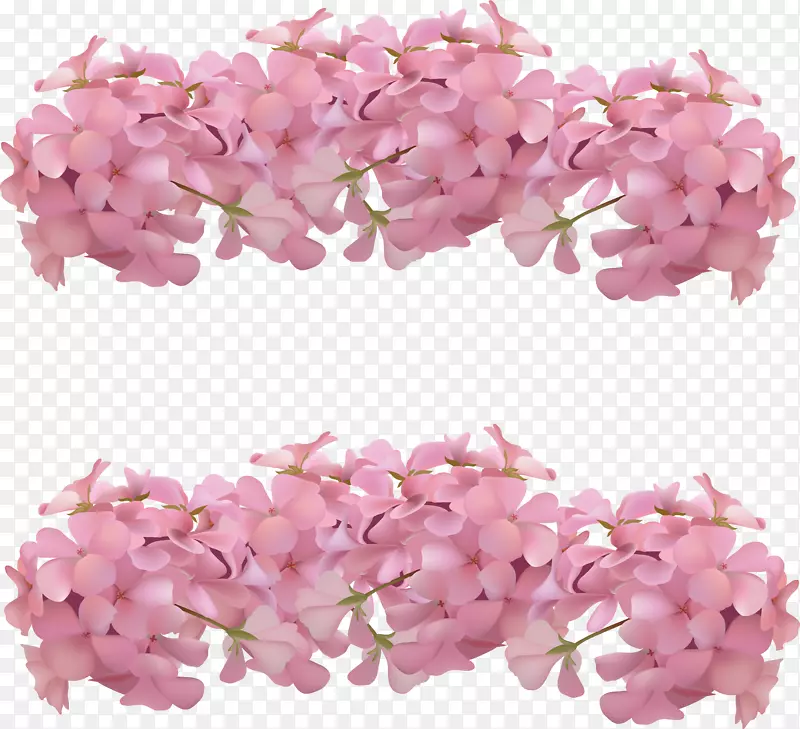 粉红色花朵-浪漫的粉红色花卉装饰框架