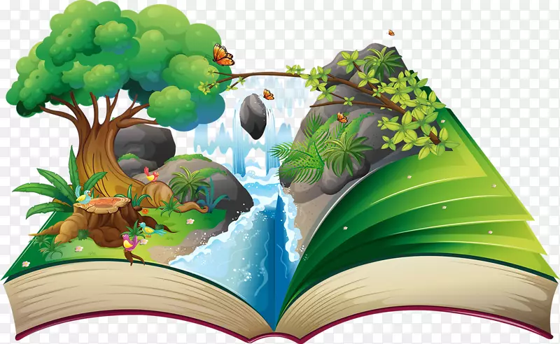 自然插图-书籍景观