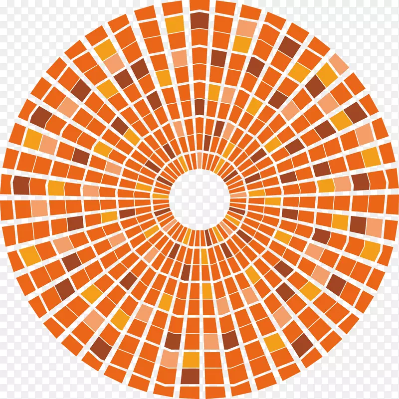 Safari web浏览器苹果图标-橙色对称圆形图案