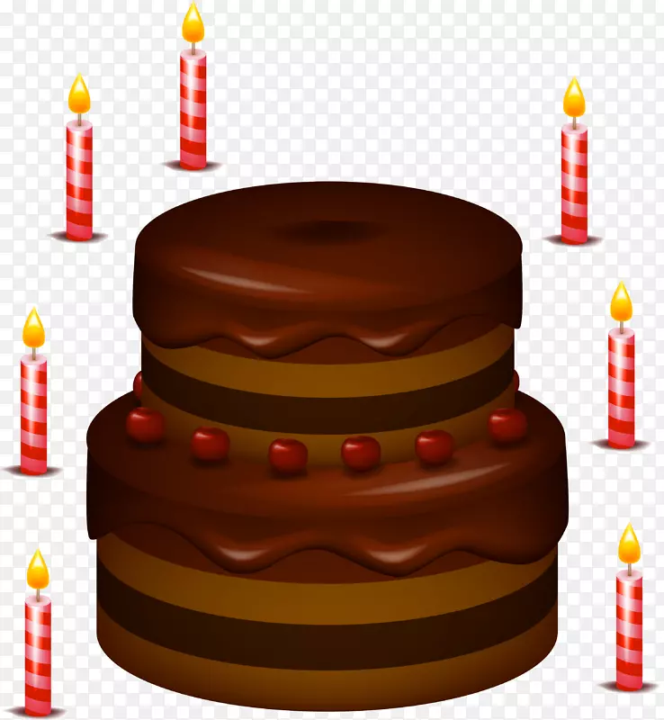 巧克力蛋糕生日蛋糕糖霜蛋糕奶油蛋糕巧克力剪贴画