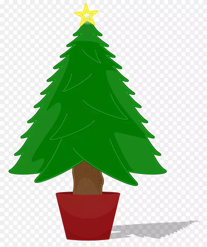 圣诞树剪贴画-姜饼屋剪贴画