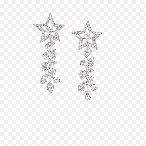 香奈儿耳环珠宝设计师钻石白色新鲜珠宝装饰图案