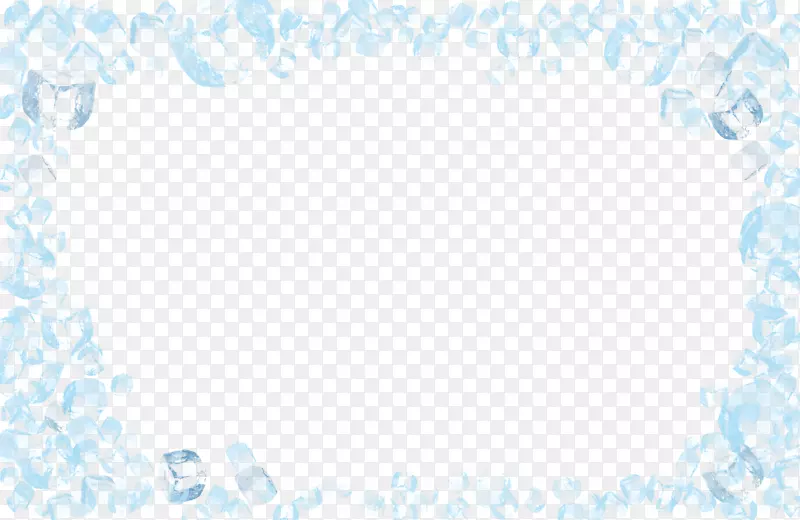 海产海螺贝类-冰蓝色边界
