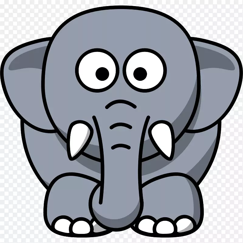 房间里的大象笑话儿童剪贴画-大象图片卡通