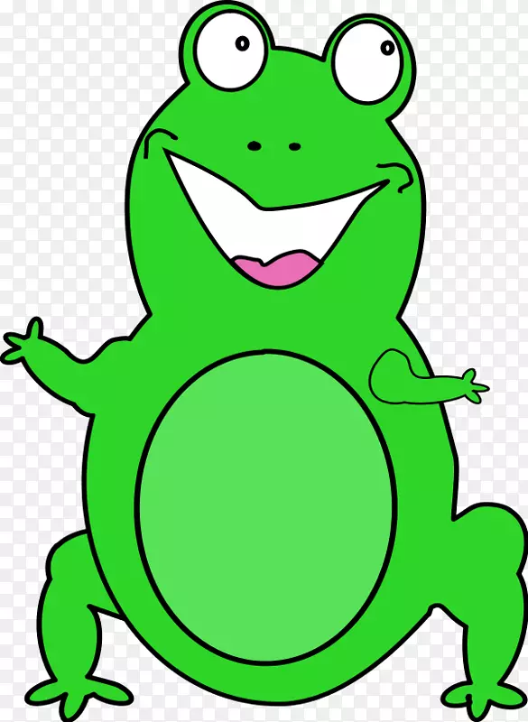 青蛙动画剪辑艺术-绿色青蛙剪贴画