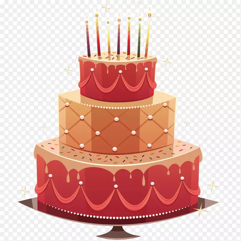 生日蛋糕奶油圆饼彩虹曲奇-美丽的节日蛋糕设计