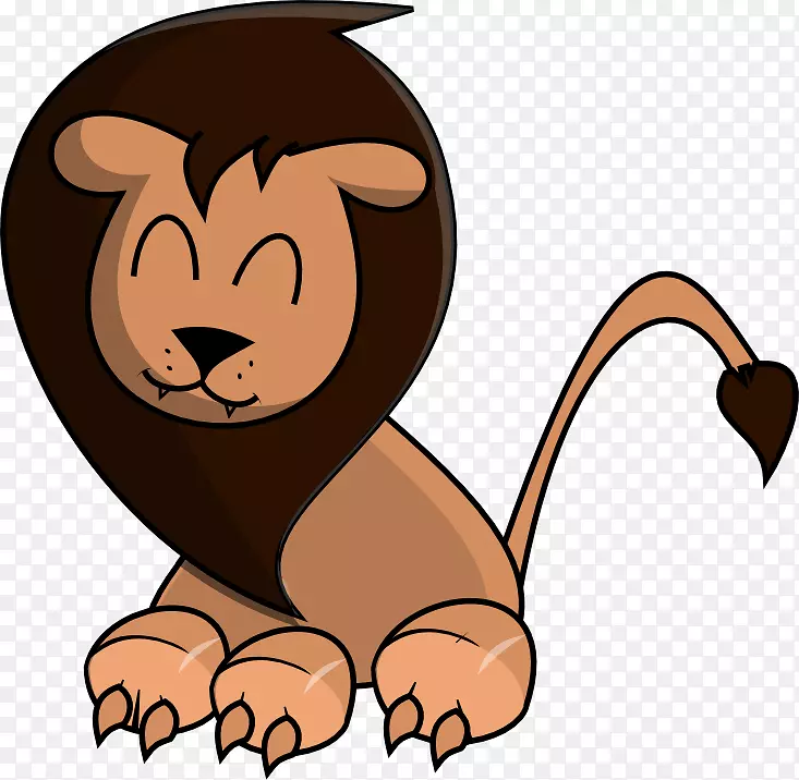 狮子动画剪贴画-小袋鼠卡通