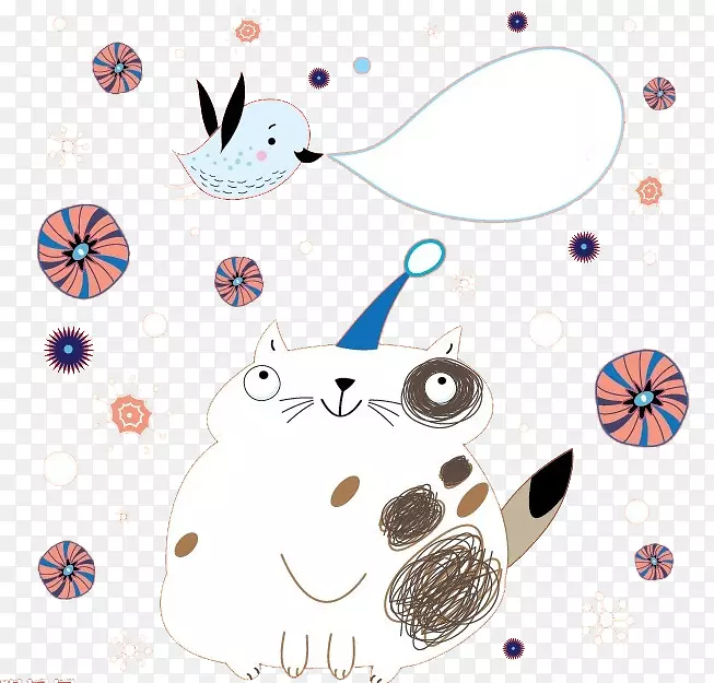 猫卡通下载插图-免费假日卡通猫夹扣