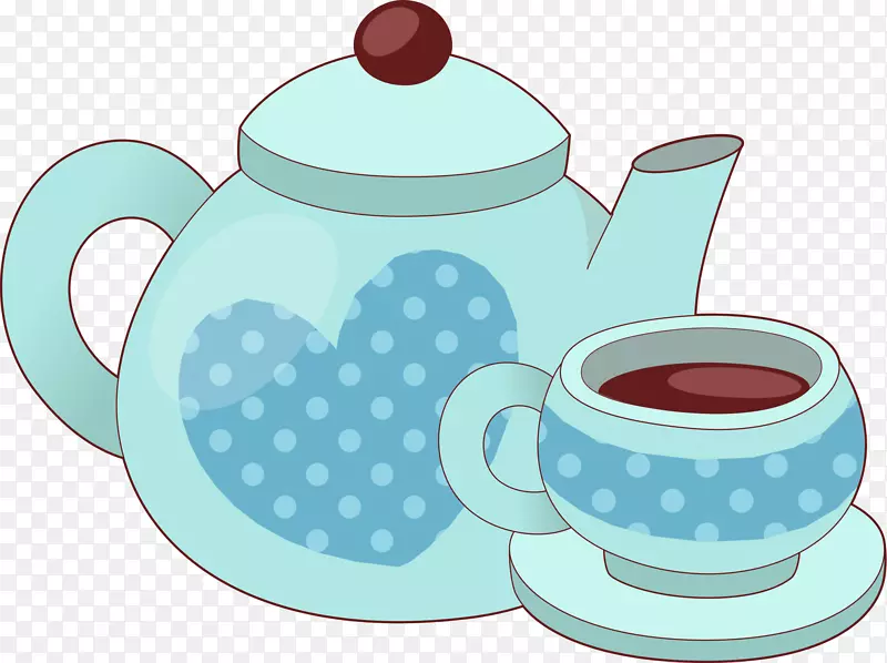 茶壶咖啡杯茶具卡通茶