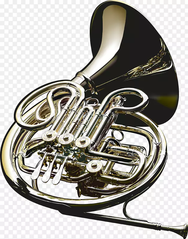 管乐器-法国号角喇叭.管乐器材料