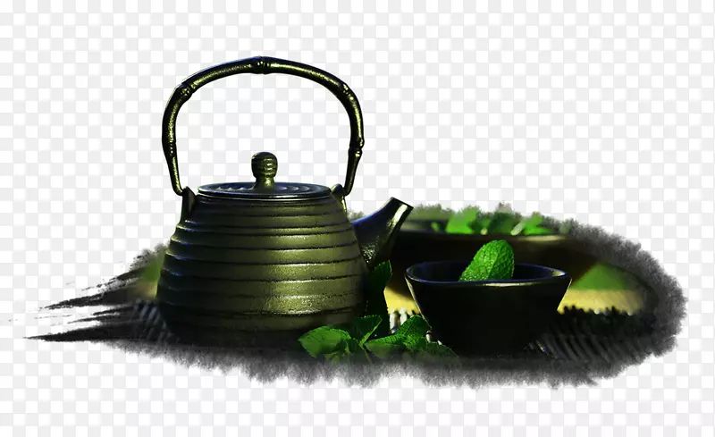 安化红茶图片材料茶壶