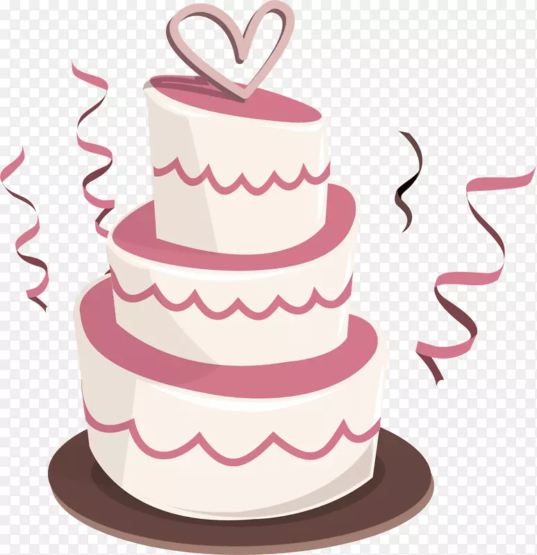 结婚蛋糕生日蛋糕面包店-三粉红蛋糕