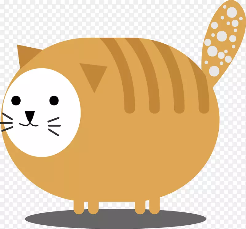 胡须猫虎夹艺术脂肪猫图标载体