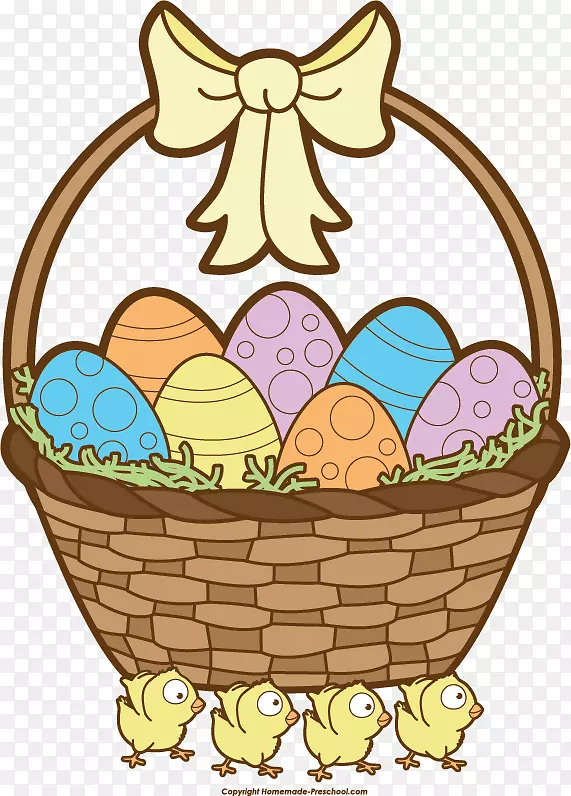 复活节兔子复活节篮子剪贴画-复活节篮子剪贴画