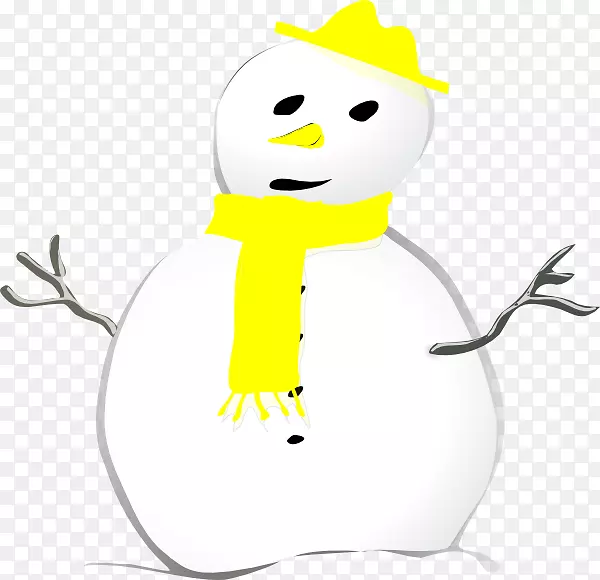 雪人免费内容剪贴画-黄色雪人剪贴画