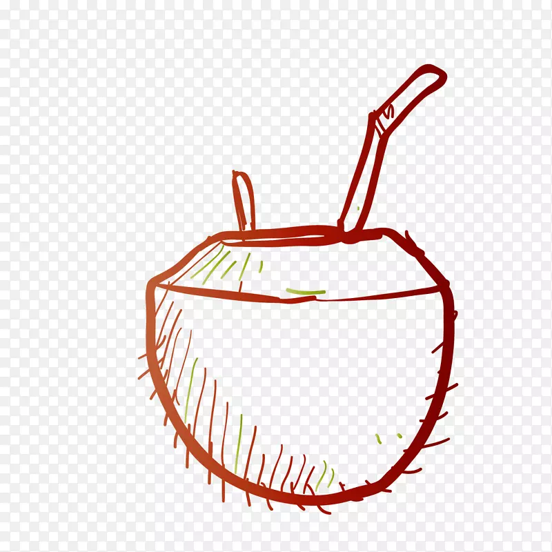 椰子汁线画