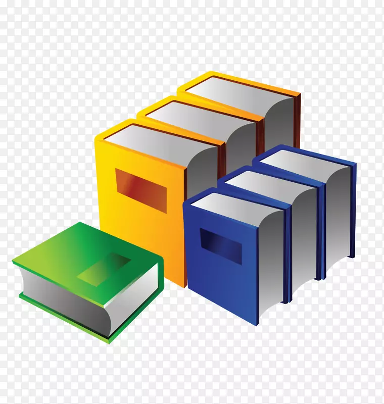 电脑软件图书图标-书籍排列整齐
