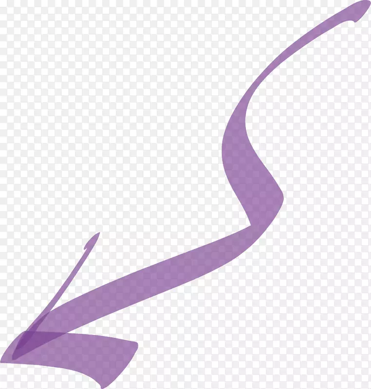 紫色笔箭头-紫色手绘笔刷箭头