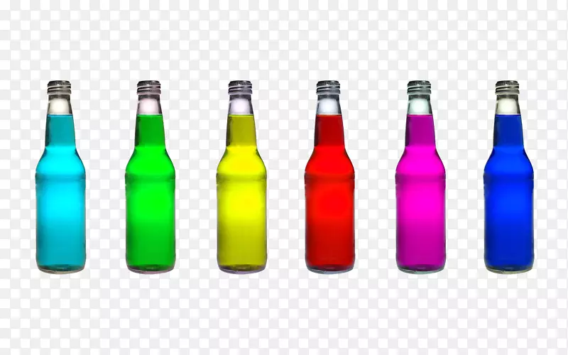彩色彩虹墙纸-各种颜色的瓶子