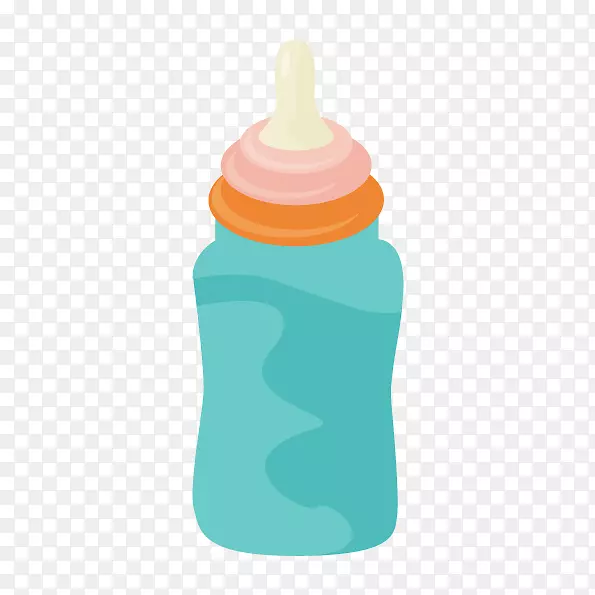 婴儿瓶，水瓶，塑料瓶，玻璃瓶，液体瓶.手绘瓶
