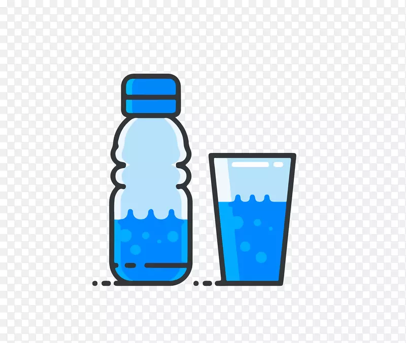 水瓶ico图标-蓝色瓶子