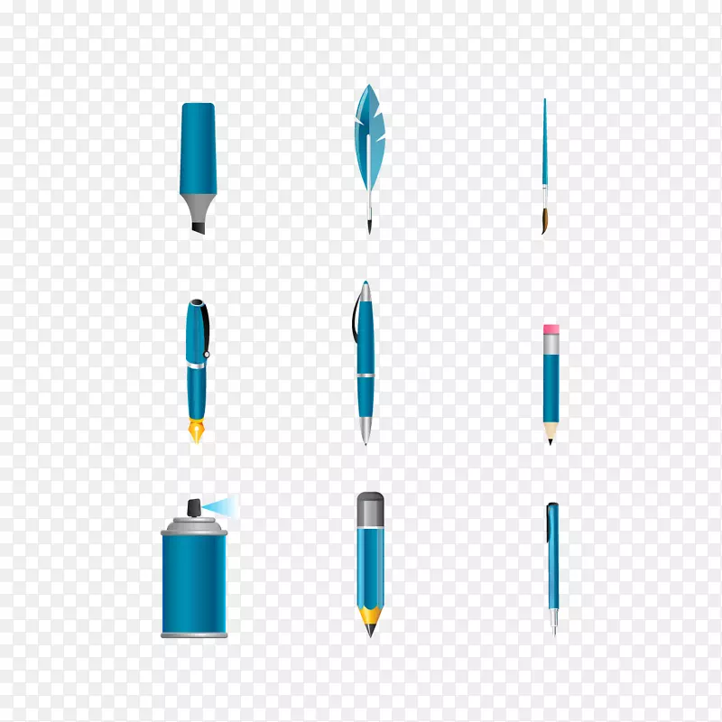纸圆珠笔钢笔材料蓝笔