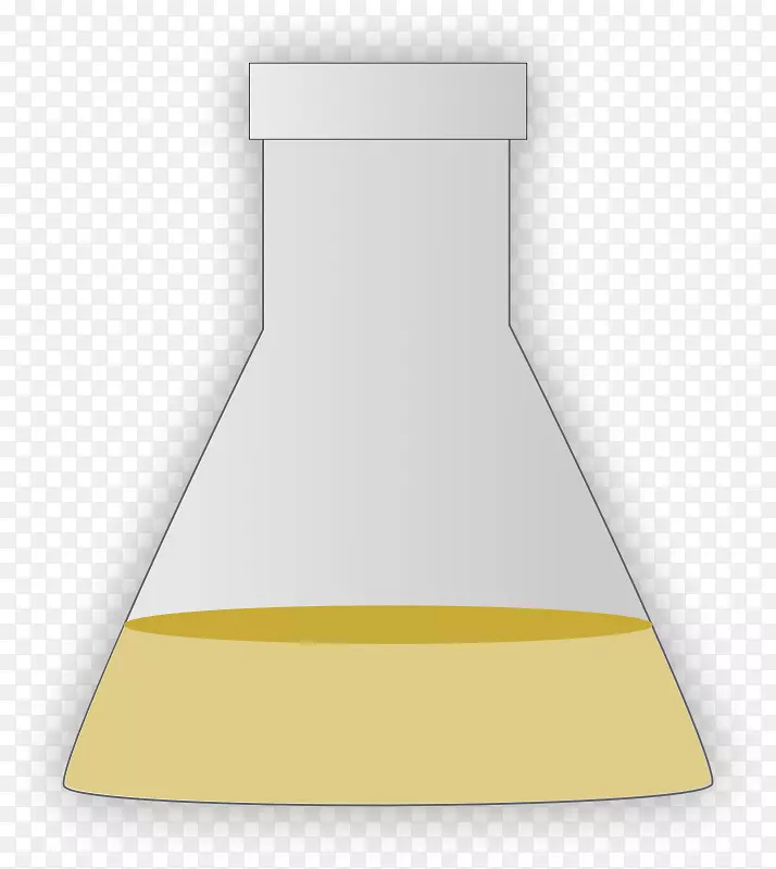 实验室烧瓶Erlenmeyer瓶容量瓶化学夹艺术液体瓶黄色液体