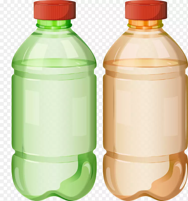 饮用水瓶装水插图.手绘塑料瓶