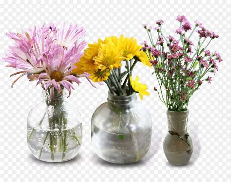 玻璃瓶装饰花