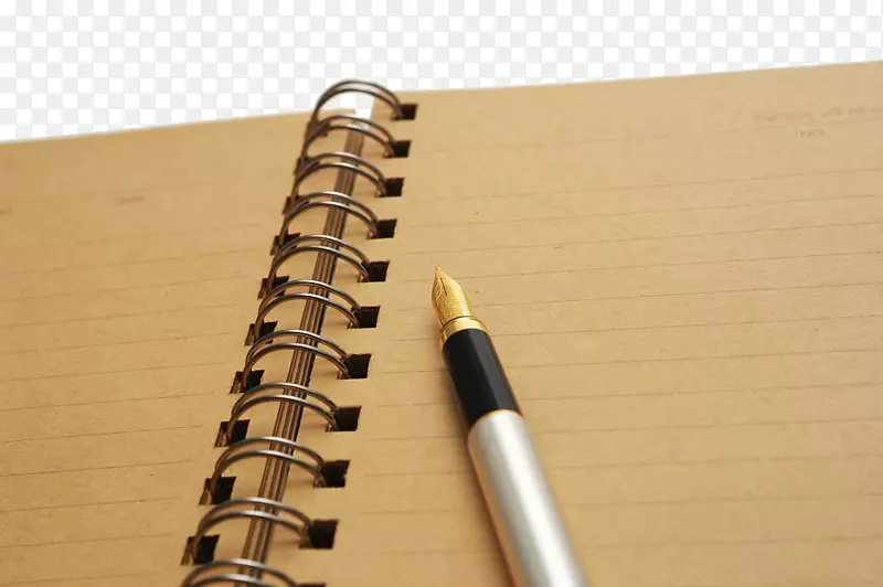纸，办公用品，文具，塑料-一本书和一支钢笔