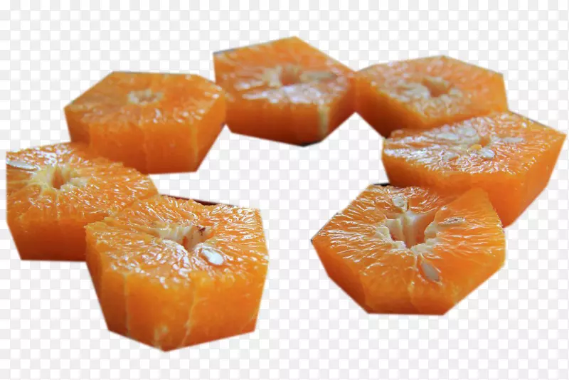 橙汁西班牙海鲜饭素食料理-切成橙色形象材料