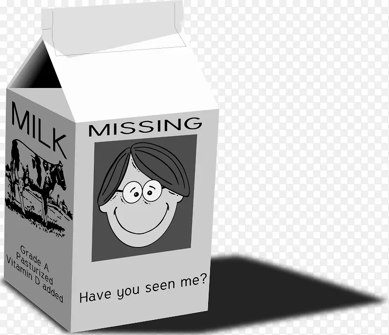 牛奶纸箱上的照片失踪人士剪贴画-微软剪贴画